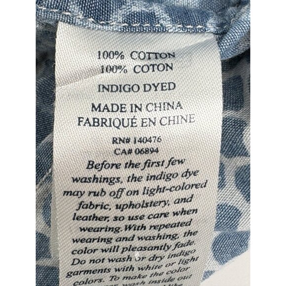 Faherty Playa Short Sleeve Button Down Blue Shirt Men’s XL Beach Fish Scale AOP - Picture 8 of 14